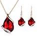 Produktbild 2PCS / Set European American Fashion Frauen Elegante Ohrringe Halskette Set Wassertropfenform Geometrisches Design Schmuck Set Gugutogo