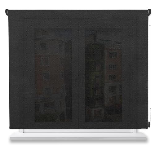 DECOCASA | Estor Enrollable Screen Basic 5% Negro 160x250 Translúcido | Mantén Tu Privacidad con La Mejor Luz