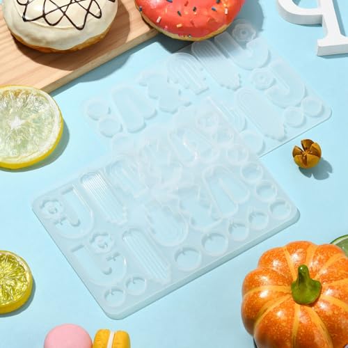 UR URLIFEHALL 5 Pcs Silicone Geometric Moulds Flower Round Wave Silicone Moulds Resin Jewellery Moulds for Keychain Necklace Earring Making - Image 4