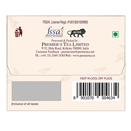 Image of PREMIER'S Kadak Chai Carton Pack 1000g (CTC Leaf Tea 1 KG, Strong and Robust Chai, Traditional Indian, 500 Cups)