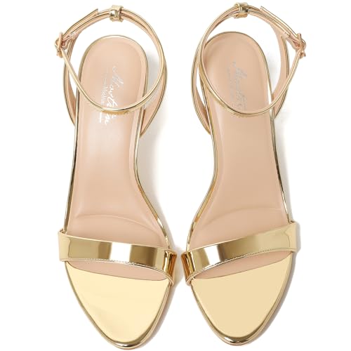 Image of Mostrin Heels for Women Strappy Pointed Open Toe Stiletto High Heeled Sandals