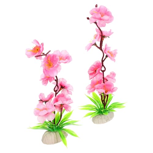 UKCOCO 2 Piezas de Flores Artificiales Decorativas para Sashimi y Platos de Sushi Estilo Japonés, Color Rosa, Adorno Floral para Decoración de Platos Fríos en Restaurantes y Hogar