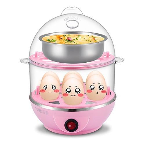 Double Layer Electric Egg Boiler 14 Eggs Capacity, Automatic Operation, Egg Cooker, Steamer, Poacher with Measuring Cup (Pack of 1 | Multicolor)-image-19