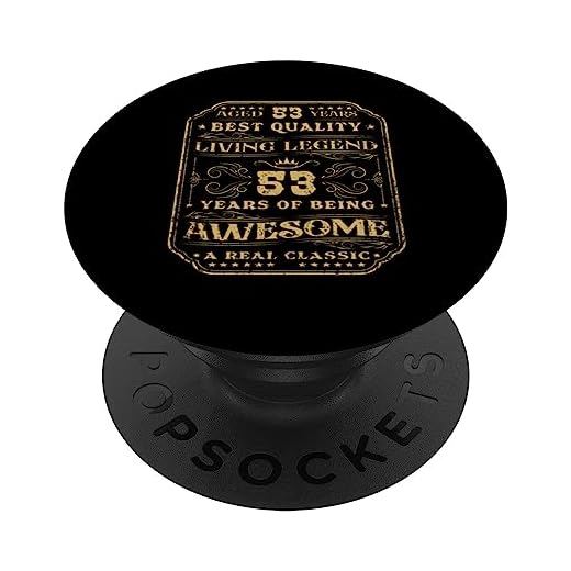 53 Años De Ser Impresionante 53 Años 53 Cumpleaños Hombre PopSockets PopGrip Intercambiable