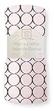 SwaddleDesigns Marquisette Swaddling Blanket, Premium Cotton Muslin, Brown Mod Circles on Pastel Pink