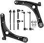AUTOSAVER88 -Front Lower Control Arm Kit Compatible with 2007-2012 Dodge Caliber, 2007-2017 Jeep Compass/Patriot -8pcs Front Suspension Kit