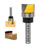 TXHF 8mm Schaft Bündigfräser, Hartmetall Spitze Professionelle Holzbearbeitung Cutter Werkzeuge mit Kugellager
