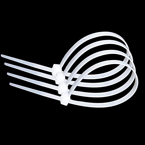 Multi-Purpose Cable Zip Ties, Emtseb Heavy Duty Uv Resistant Self Locking Fasten Wrap Nylon Cable Ties, Outdoor Indoor Purpose, White (12 Inch 150 Pack) #TOP1
