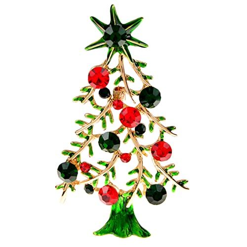 Broche de Noël strass idéale pour accessoiriser un look de bureau
