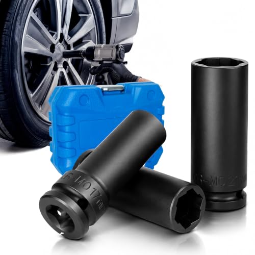 Image of 1 /2 inch Drive Impact Socket Set, 3-Piece Metric Deep Sockets