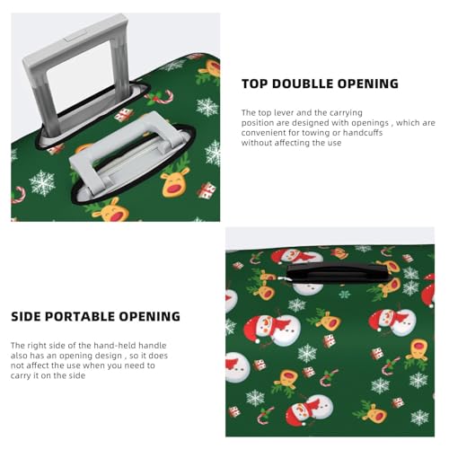 Travel Luggage Cover Merry Christmas Snowman Deer Fashion Washable Baggage Suitcase Protector Fit For Luggage Large4