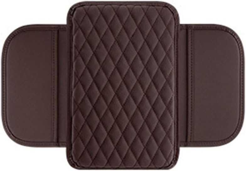 Center Console Cover for BMW 3 Series Coupe E92 2006 2007 2008 2009 2010, Leather Anti-Slip Armrest Cover Armrest Cushion with Storage Bags Car Accessories,Brown2