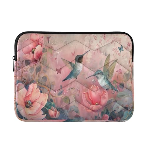 Funda para portátil 13-14 pulgadas con diseño de colibríes