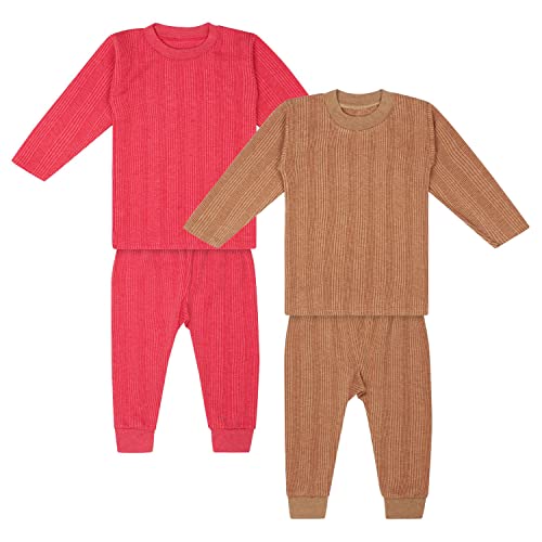 superminis Newborn Boys/Girls Bright Color Round Neck T Shirt Style Thermal Top and Pyjama Set for Winter (18-24 Months, Pack of 2) superminis Newborn Boys/Girls Bright Color Round Neck T Shirt Style Thermal Top and Pyjama Set for Winter (18-24 Months, Pack of 2)