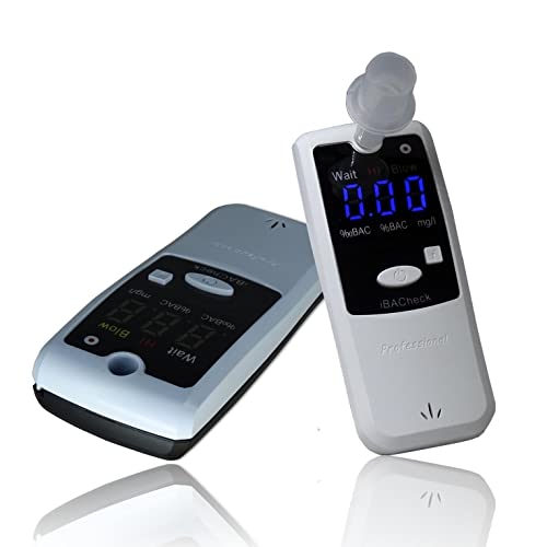 Image of Breathalyzer with LED Display, Visible at Night. Long Battery Life and Last 300 Test with Alkaline Batteries (W&B 178)