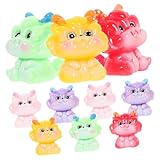 VICASKY 10stücke Mini-drachenfiguren Aus Harz Für Hausdekoration Kleine Drachenornamente Als Schreibtischdeko Drachenstatuen Für Garten Und Miniatur-drachenaccessoires Für Auto Und Balkon