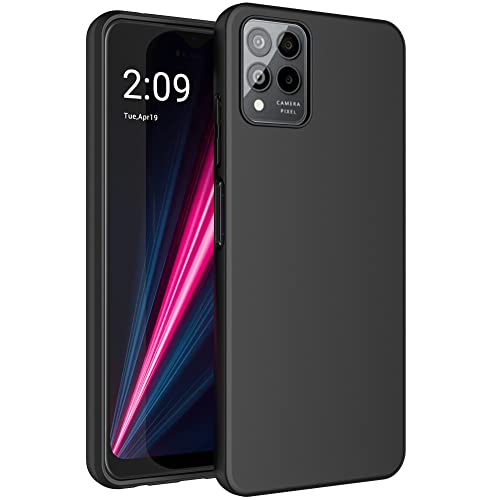 BREPRIO for T-Mobile REVVL 7 Pro 5G Case Slim Fit Design Flexible Frosting TPU Scratch-Resistant Phone Case Black