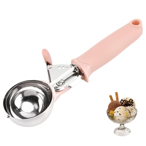 Cuchara de helado,1 Pieza,Sacabolas Helado,Cuchara bolas helado,con Gatillo y Mango Cómodo,Acero inoxidable,Accesorios de cocina, Apto para Lavavajillas