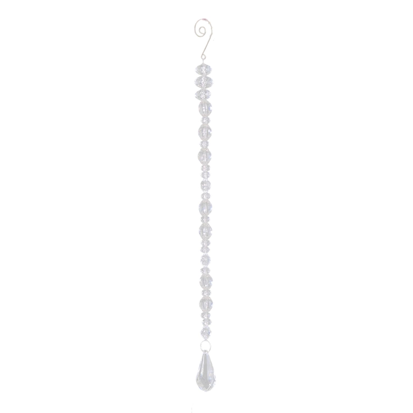 Shatterproof Acrylic Snowflake Ornament Crystal Ice Drops Hanging Decoration for Wedding Christmas Tree Decoration Crystal Like Ice Hanging Ornament
