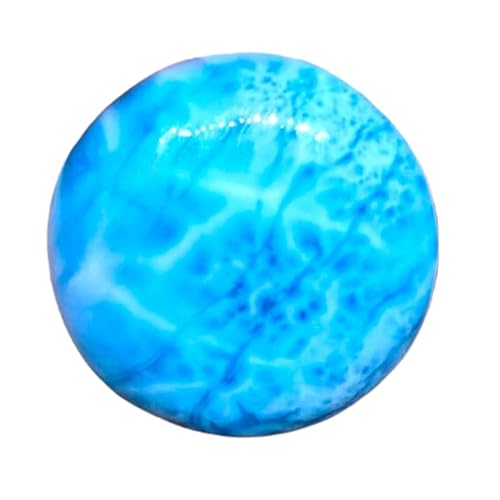 Larimar cabochon naturel de 23 mm une gemme rare pour haute joaillerie