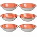 Juego de 6 platos hondos naranjas de stoneware de Ø 21 cm - LOLAhome