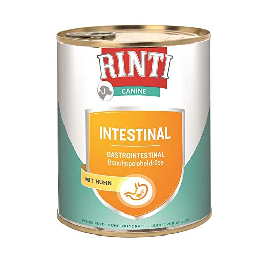 animonda Integra Protect Intestinal Katze, Diät Katzenfutter, Nassutter bei Durchfall oder Erbrechen, Pute pur, 16 x 100 g 4 Rinti Canine Intestinal Huhn | 6X 800g Diät-Hundefutter nass