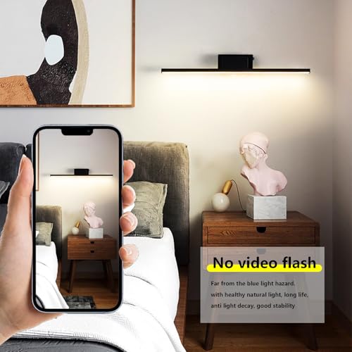 Apliques de pared moderna con interruptor y lámpara de pared giratoria 360° USB negro 2
