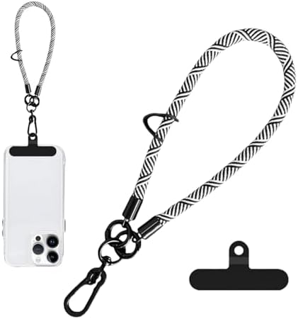 Keep It Reel Compleet Set: Uittrekbaar Telefoonkoord met Clipsluiting & Roestvrijstalen Adapter – Veilig op Reis – Portemonnee, Sleutels & ID-Houder | Zwarte Editie – Bescherming voor Je Smartphone