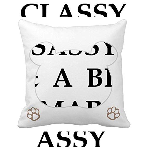 Housse de coussin ours Chic Sassy Bit carré idée cadeau originale crémaillère