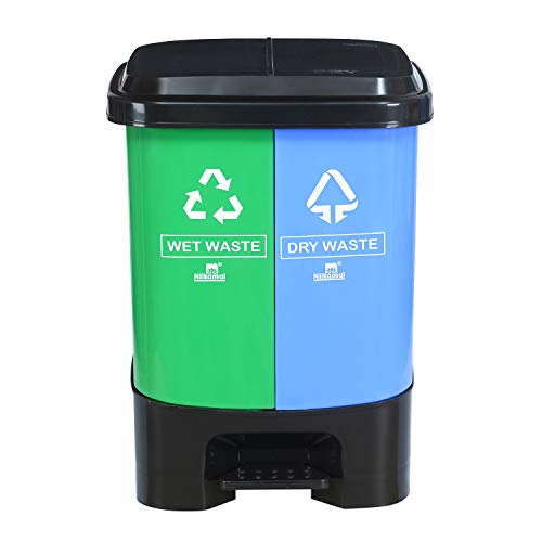Nilkamal Plastic 2 In 1 Dustbin |10 litre Capacity | Pedal Dustbi...