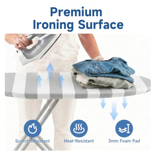 Image of Whitmor Ironing Board Cover with 3mm Foam Pad, Fits 13-15 x 52-54 In