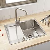 Hermoso y moderno fregadero: Fregadero de cocina de diseño europeo moderno, ambiente hermoso, puede ser emparejado con una variedad de estilos decorativos de cocina, estilo clásico, traer belleza y limpieza a su cocina