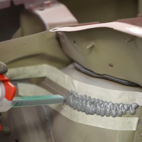 Image of Polymix High Build Seam Sealer 200ml Cartridge & Two Application Mixing Nozzles (Gray)