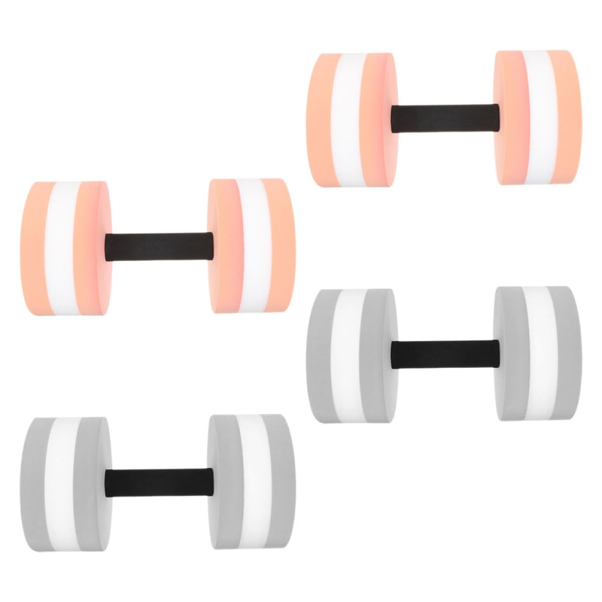 Juego de 4 Mancuernas de Agua para Ejercicio Acuático, Pesas de Entrenamiento Eva Flotantes, 2 Pares (- y -), Ideales para Gimnasio y Piscina