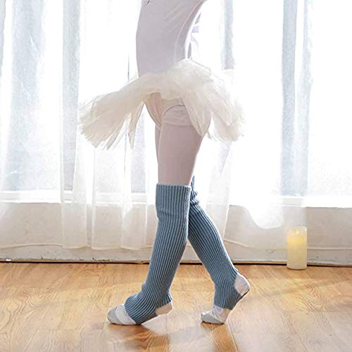 Image of YUANQIAN Women Winter Extra Soft Long Legwarmer Warmer Knitted Stirrup Leg Warmers for Yoga Ballet Dance