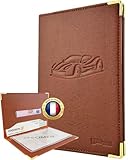 🚘 Format pratique & universel – Adapté au format officiel des papiers de voiture français, compact et facile à manipuler.