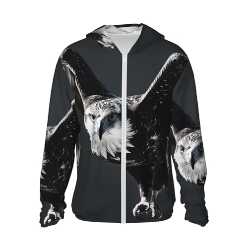 Chaqueta ligera de protección solar con capucha negra miniatura 1