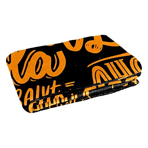 Couverture douce chaude lit canapé camping imprimé Hello 150x100cm