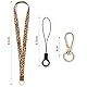 Vicloon Schlüsselband, Schlüsselband Lanyard, Lanyard für Schlüssel, mit 2 Zubehör, Doppelseitiger Druck, Halsriemen Schlüsselbund für Schlüssel, ID Badge Card Holder, Ausweishülle(Leopardenmuster)