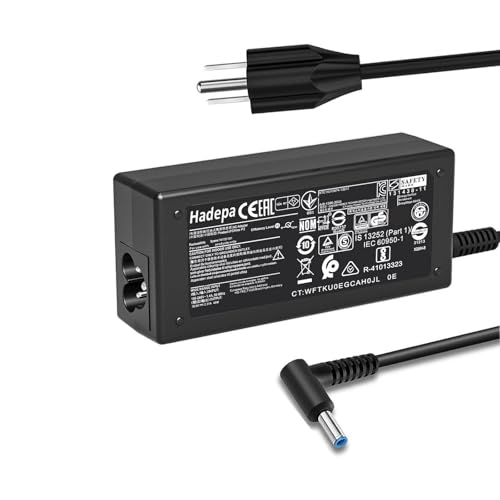 45W 19.5V 2.31A 741727-001 L25296-001/002/003/004 213349-109 TPN-CA14 TPN-LA15 Laptop Charger Compatible with HP Pavilion 15 14 13 11 Notebook Stream 14 13 11 Envy X360 Blue Tip Adapter Power Cord