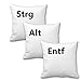 3 Deko Kissen Strg Alt Entf Motiv