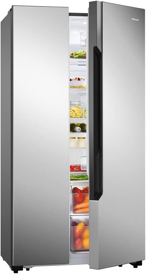 Hisense RS670N4BC2 - Frigorifero Side By Side, Porta Americana, Total No Frost, Capacità Netta 516 L, 1,78 m Hisense RS670N4BC2 - Frigorifero Side By Side, Porta Americana, Total No Frost, Capacità Netta 516 L, 1,78 m