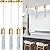 HAIXIANG 3Packs Independent Pendant Light Kitchen Island Dining Room Light Gold LED Light Fixture Linear Chandelier Lighting for Kitchen Island Modern Hanging Light Fixtures Daylight Bulbs Included
