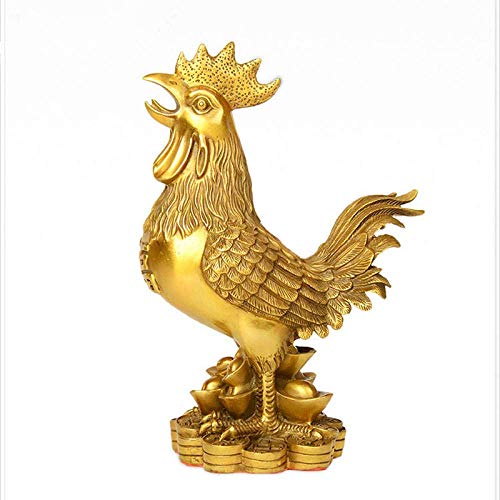 Coq en cuivre doré H3TF5J, l'ornement parfait pour votre salon