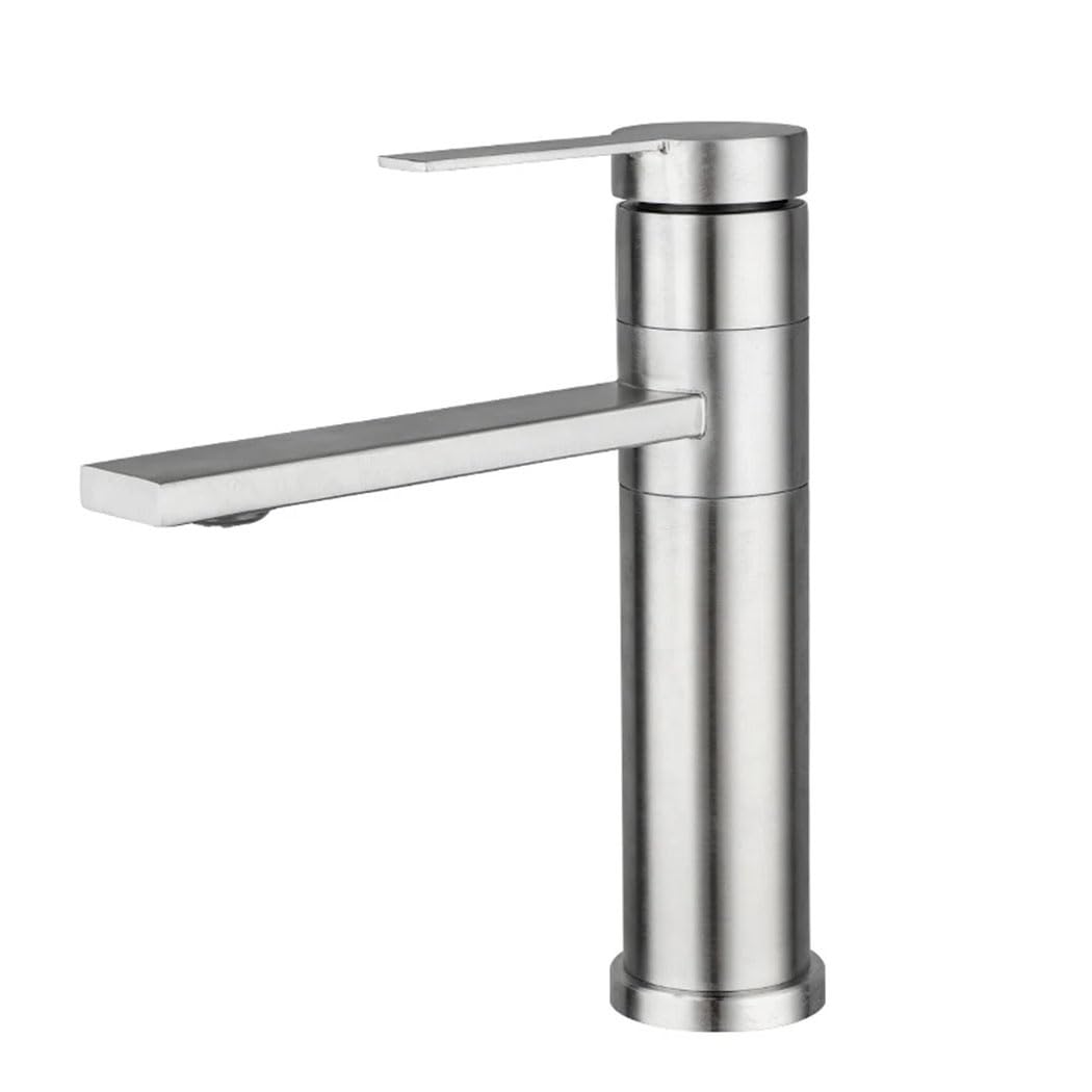Robinet de lavabo brossé haut avec rotation 360 pour mitigeur eau chaude et froide de salle de bain