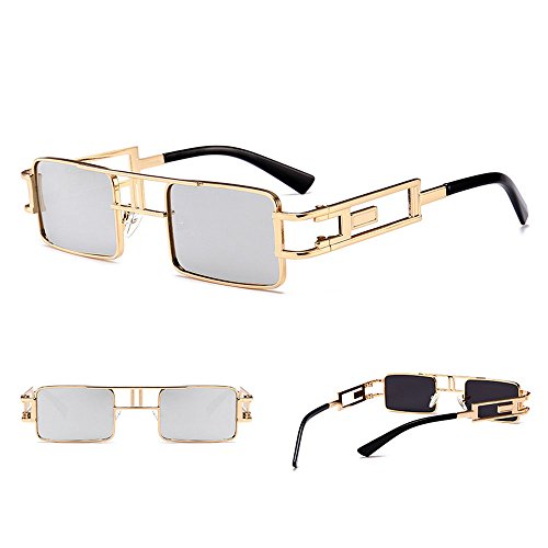 Image of mincl /Hip-Hop Square Metal Small Frame Clear Color Lens Sunglasses