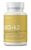 D3 + K2 - Vitamin D3 (5,000 IU) + Vitamin K2 (MK-7) - Etana Beauty - 90 Day Supply - High-Potency, Bioavailable MK-7 from Japanese Fermented Natto