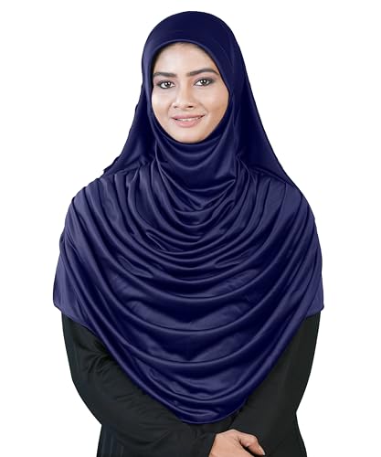 Image of Mehar Hijab Stretchable Frilled Hijab Scarf for Muslim Women | Soft Polyester Stylish Hijab for Women & Teenagers Faeezah Hijab