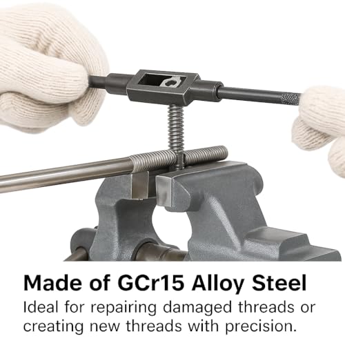 Image of M14 x 1.5 Metric Tap and Die Set HSS Machine Tap and GCr15 Alloy Steel Hex Die Right Hand Thread Cutting Tool for Metal Repair