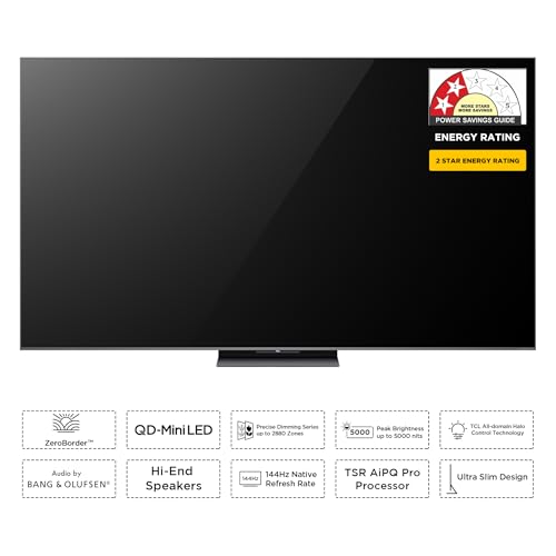 Image of TCL 215 cm (85 inches) 4K UHD Smart QD-Mini LED Google TV 85C8K